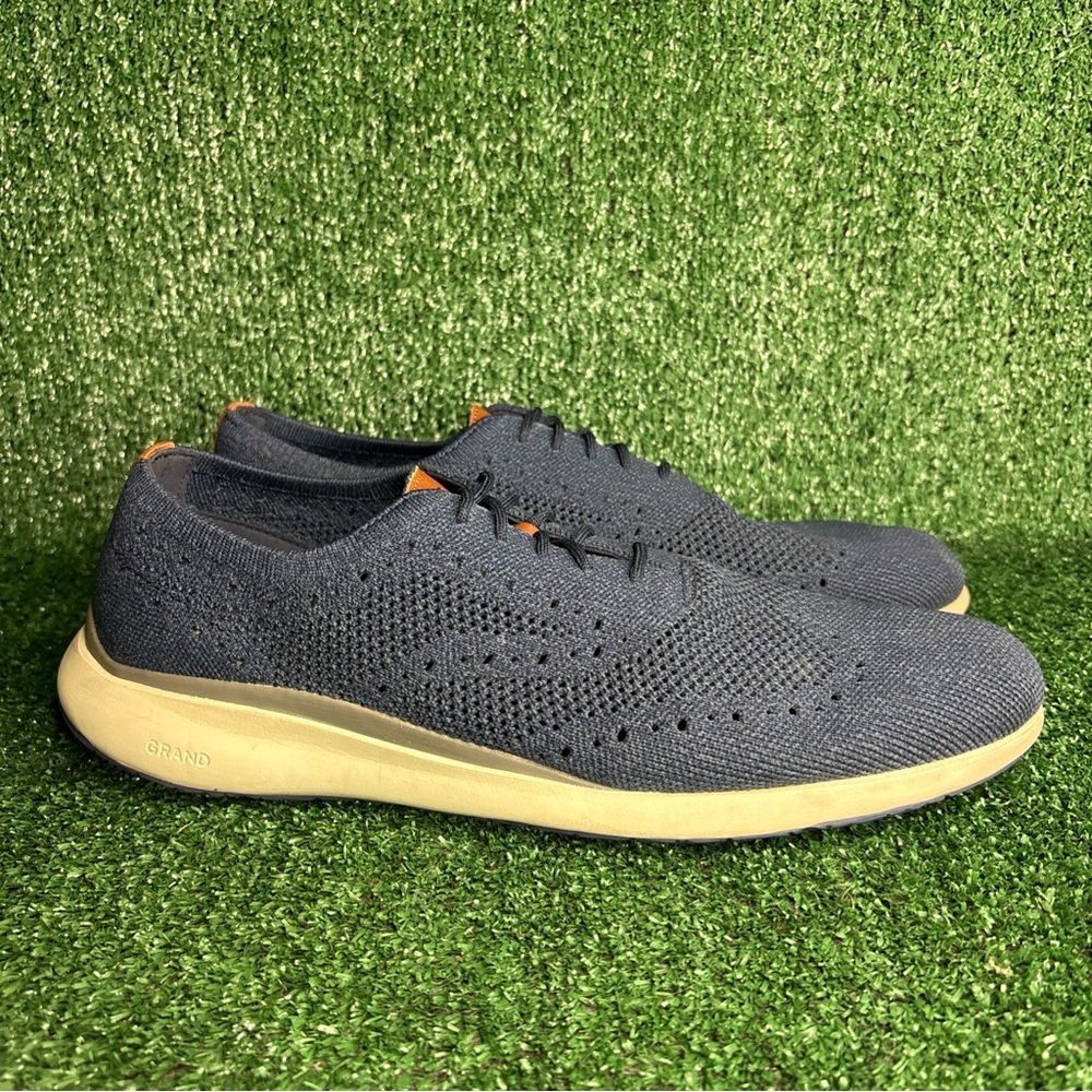 Cole Haan Men's Size 13 Navy Blue Wingtip Casual‎ Dress Shoes C33768